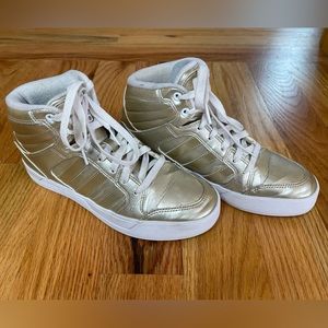 Adidas Neo High top sneakers Champagne Gold Size 7.5